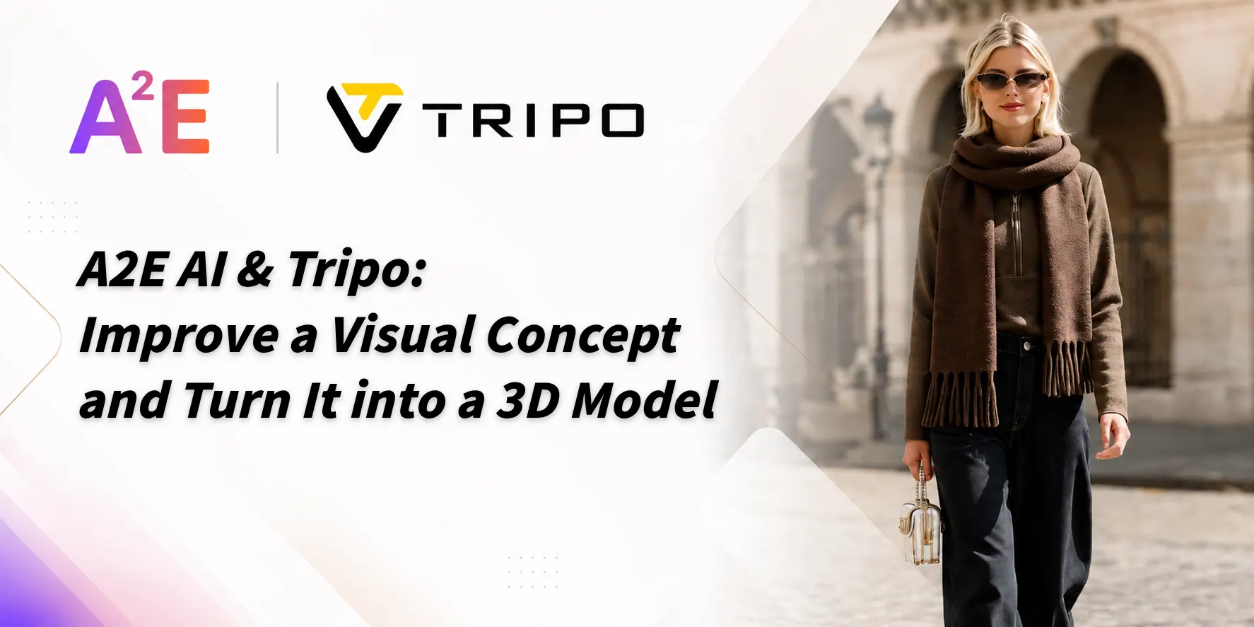 A2E AI & Tripo: Improve a Visual Concept and Turn It into a 3D Model