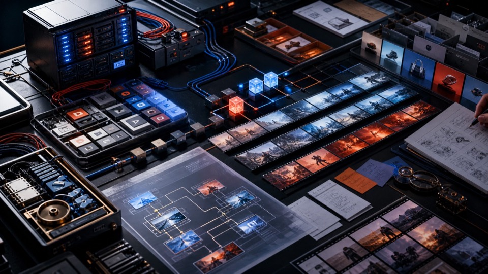 Best AI Video Generator for Marketing: Compare Tools by Workflow, Quality, and Control featured image showing AI video workflow scenes and storyboard controls