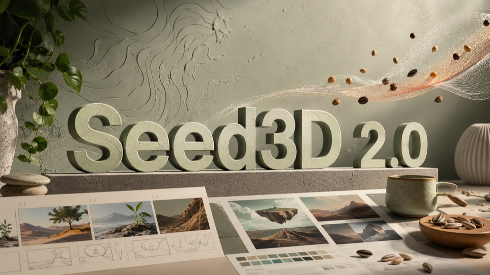 Seed3D 2.0 Released: Higher Precision and Greater Usability featured image showing AI video workflow scenes and storyboard controls